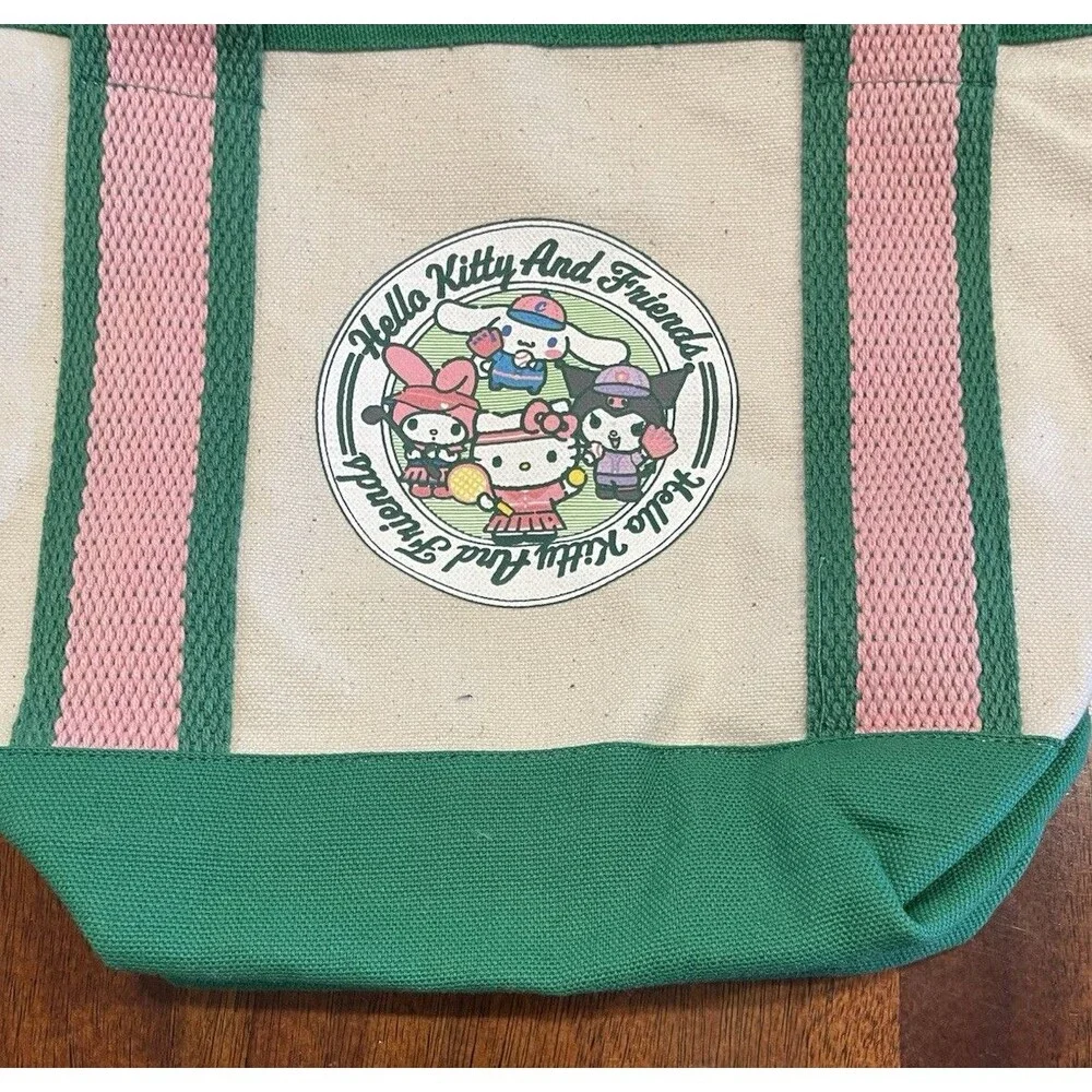 Hello Kitty and Friends Girls Friends Together Mini Cotton Canvas Tote Bag NWT